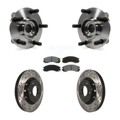 Hub Bearing Assembly Drill Slot Brake Rotor Pads Front Kit For Mitsubishi Lancer