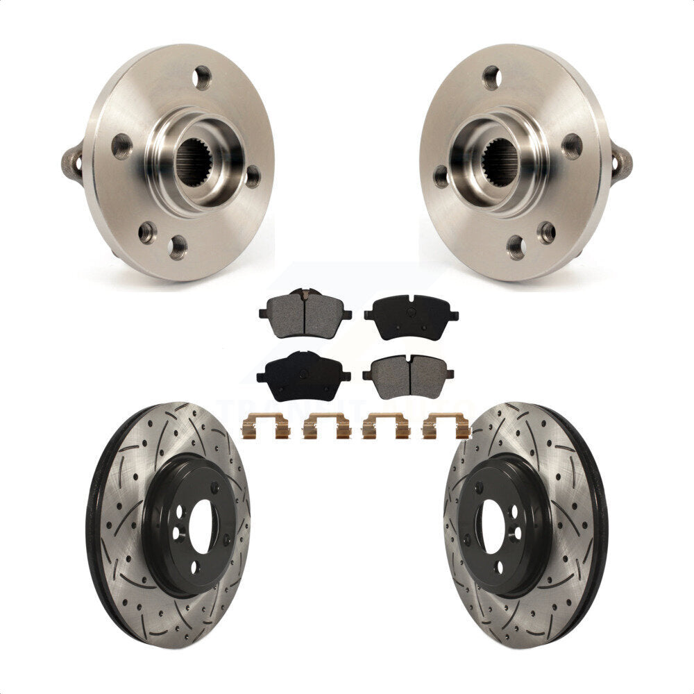 Hub Bearing Assembly Coated Drill Slot Brake Rotor Pad Front Kit For Mini Cooper