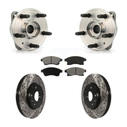 Hub Bearing Drilled Slot Brake Rotor & Pad Front Kit For Chevrolet Cruze Limited