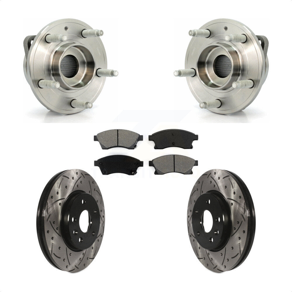 Hub Bearing Drill Slot Brake Rotor Pads Front Kit For Chevrolet Cruze GAS engine