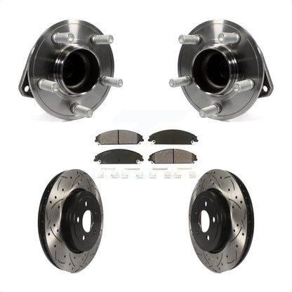 Hub Bearing Drill Slot Brake Rotor Pads Front Kit For Dodge Chrysler 300 Charger