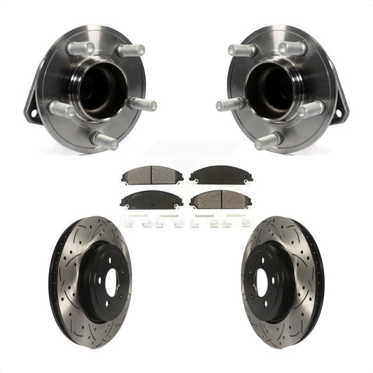 Hub Bearing Drill Slot Brake Rotor Pads Front Kit For Dodge Chrysler 300 Charger