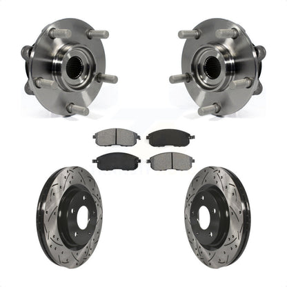 Hub Bearing Assembly Coated Drill Slot Brake Rotor Pad Front Kit For Nissan Juke