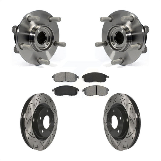 Hub Bearing Assembly Coated Drill Slot Brake Rotor Pad Front Kit For Nissan Juke
