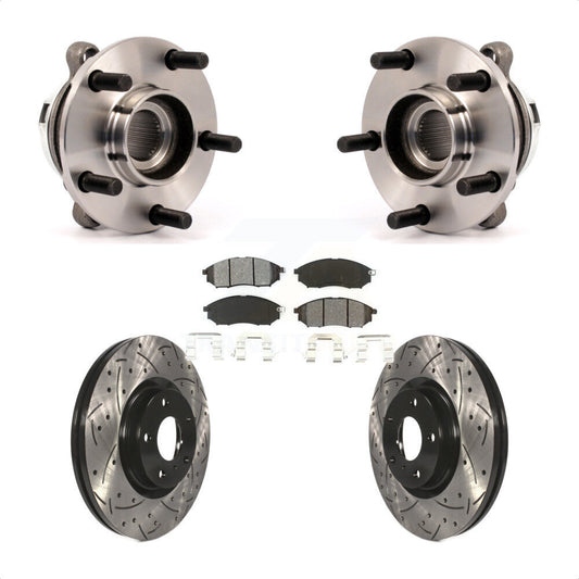 Hub Bearing Assembly Coat Drill Slot Brake Rotor Pad Front Kit For Nissan Murano