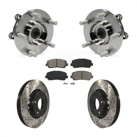 Hub Bearing Assembly Coated Drill Slot Brake Rotor Pads Front Kit For Mazda CX-5