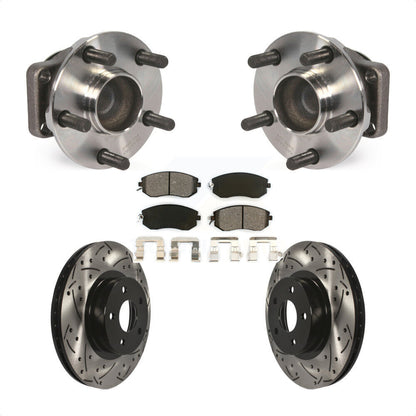 Hub Bearing Coat Drill Slot Brake Rotor Pads Front Kit For Scion FR-S Subaru BRZ