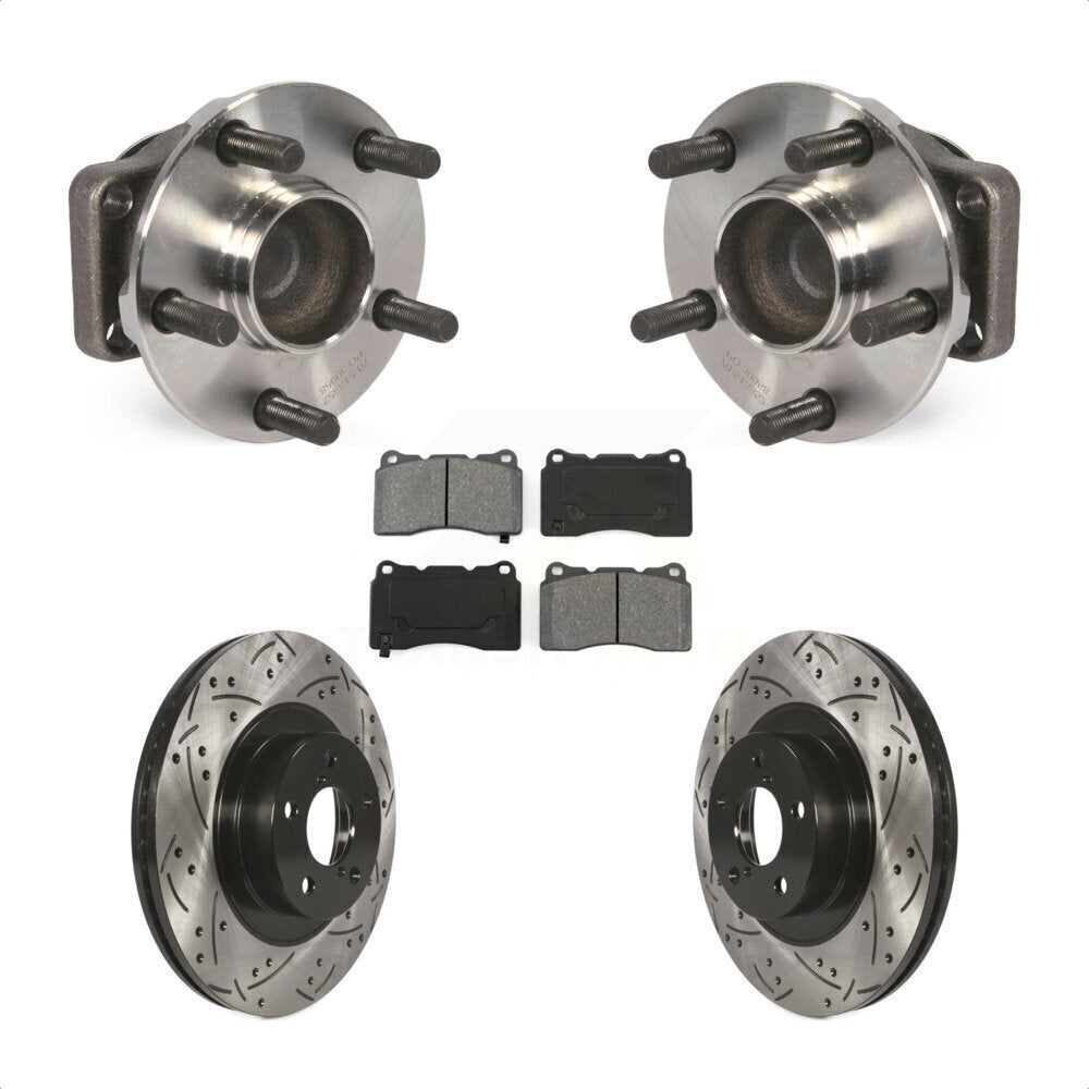 Hub Bearing Assembly Coated Drilled Slot Brake Rotor Pad Front Kit For Toyota 86