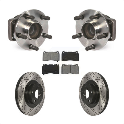 Hub Bearing Assembly Coated Drilled Slot Brake Rotor Pad Front Kit For Toyota 86