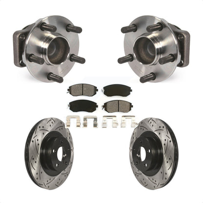 Hub Bearing Drilled Slot Brake Rotor Pads Front Kit For Scion FR-S Subaru BRZ 86