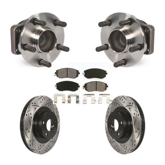 Hub Bearing Drilled Slot Brake Rotor Pads Front Kit For Scion FR-S Subaru BRZ 86