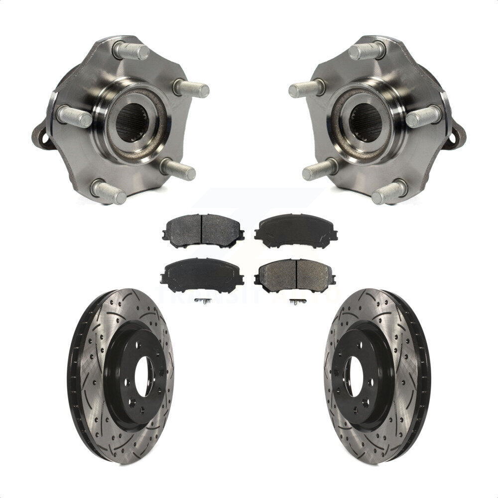 Hub Bearing Drill Slot Brake Rotor Pads Front Kit For Nissan Rogue Sport Qashqai