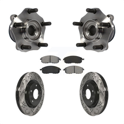Hub Bearing Drill Slot Brake Rotor Pads Front Kit For Nissan Sentra Turbocharged