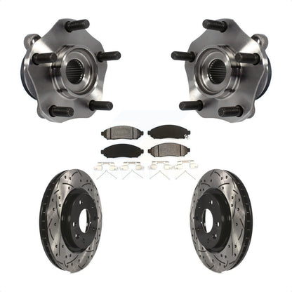 Hub Bearing Assembly Coated Drill Slot Brake Rotor Pad Front Kit For Nissan LEAF