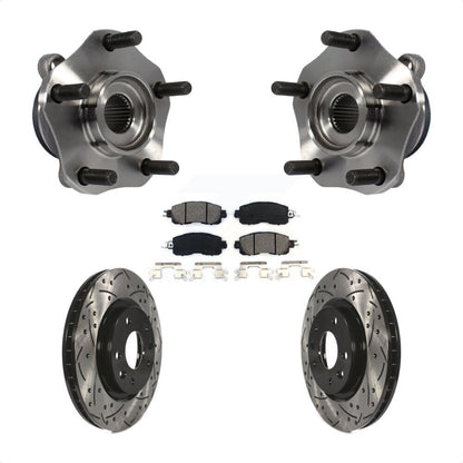Hub Bearing Assembly Coated Drill Slot Brake Rotor Pad Front Kit For Nissan LEAF