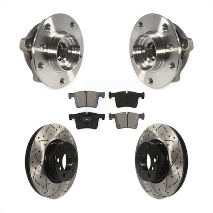 Hub Bearing Assembly Coated Drilled Slot Brake Rotor Pad Front Kit For BMW X3 X4
