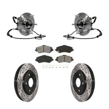 Bearing Drill Slot Brake Rotor Pads Front Kit For Dodge Grand Caravan Chrysler &