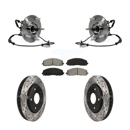Bearing Assembly Drilled Slot Brake Rotor Pads Front Kit For Dodge Grand Caravan