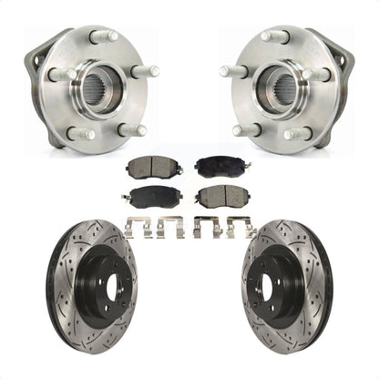 Hub Bearing Drill Slot Brake Rotor Pads Front Kit For Subaru Impreza Forester XV