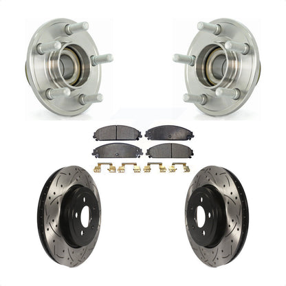 Hub Bearing Drill Slot Brake Rotor Pads Front Kit For Dodge Chrysler 300 Charger