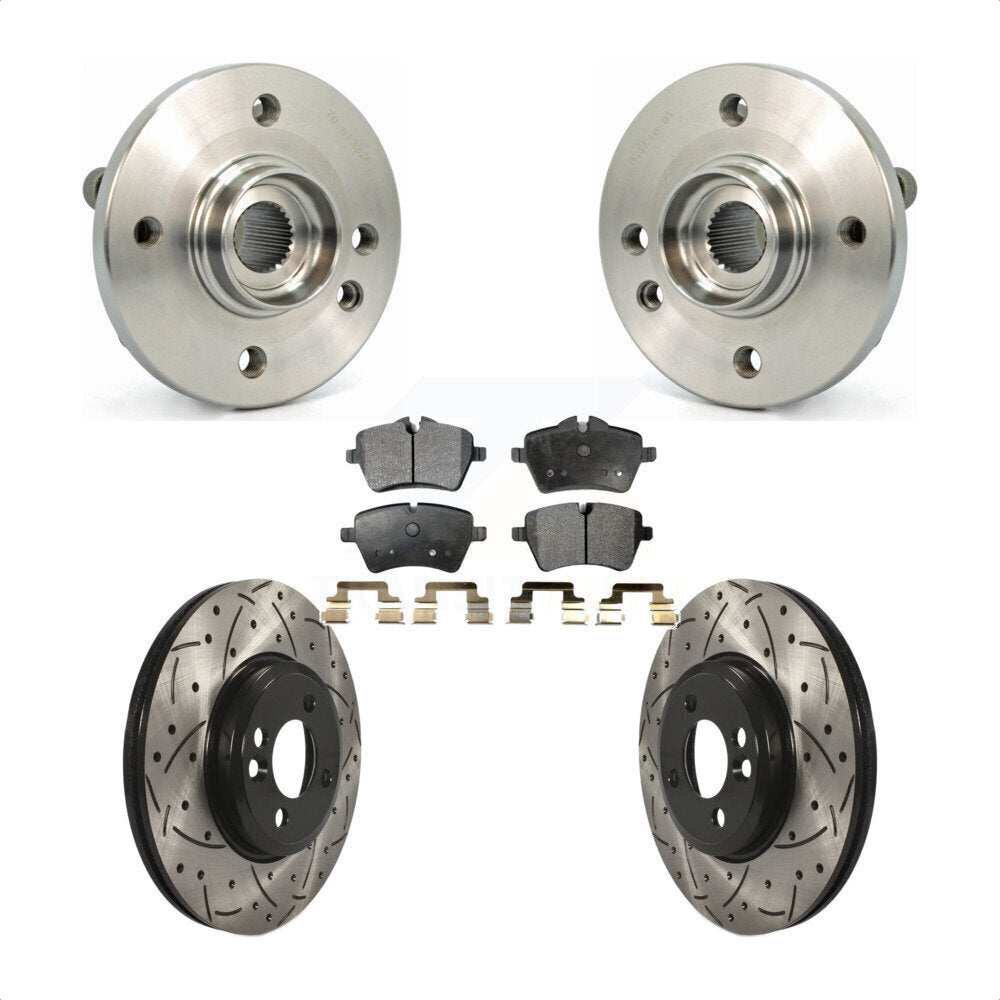 Hub Bearing Assembly Coated Drill Slot Brake Rotor Pad Front Kit For Mini Cooper