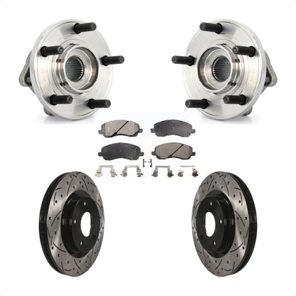 Hub Bearing Drill Slot Brake Rotor Pads Front Kit For Chrysler 200 Dodge Avenger