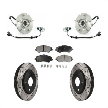 Bearing Drill Slot Brake Rotor Pads Front Kit For Dodge Grand Caravan Chrysler &