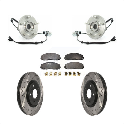 Hub Bearing Assembly Drill Slot Brake Rotor Pads Front Kit For Volkswagen Routan