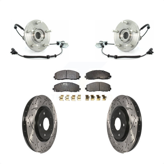 Hub Bearing Assembly Drill Slot Brake Rotor Pads Front Kit For Volkswagen Routan
