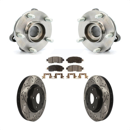 Hub Bearing Assembly Coat Drill Slot Brake Rotor Pad Front Kit For Nissan Altima