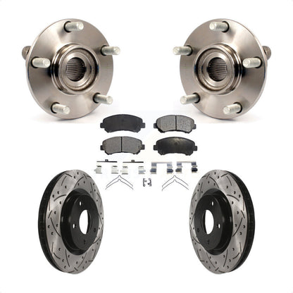 Hub Bearing Coated Drill Slot Brake Rotor Pads Front Kit For Nissan Rogue Select