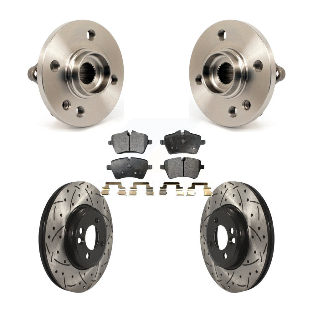 Hub Bearing Assembly Coated Drill Slot Brake Rotor Pad Front Kit For Mini Cooper