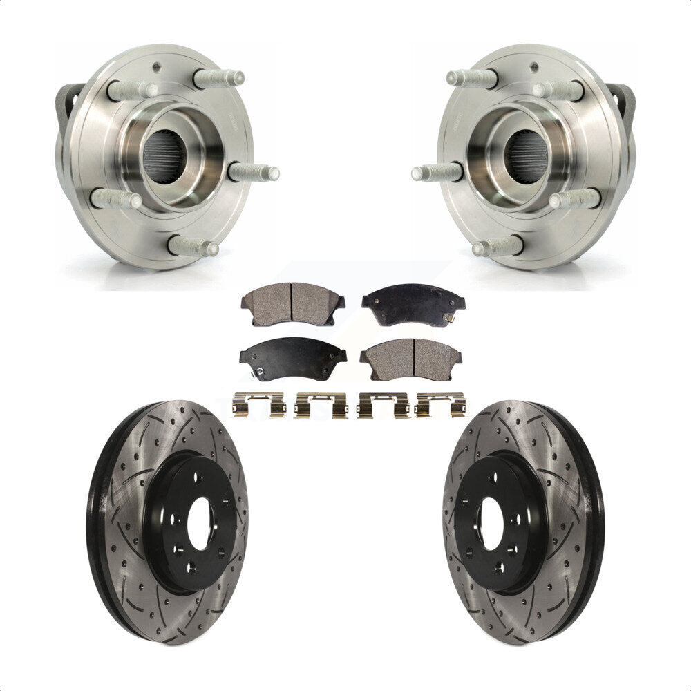 Hub Bearing Drill Slot Brake Rotor Pads Front Kit For Chevrolet Cruze GAS engine
