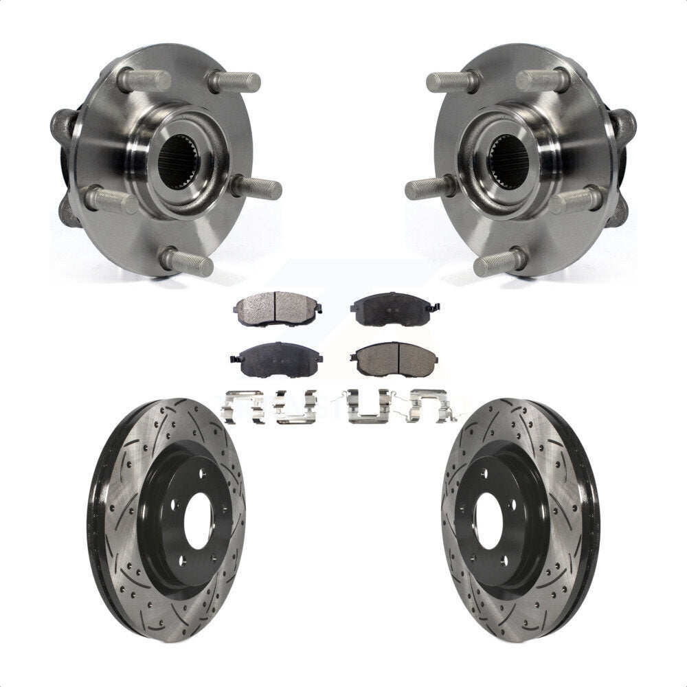 Hub Bearing Assembly Coated Drill Slot Brake Rotor Pad Front Kit For Nissan Juke