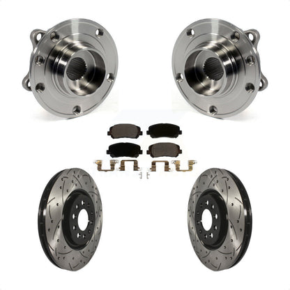 Hub Bearing Assembly Coat Drill Slot Brake Rotor Pads Front Kit For Chrysler 200