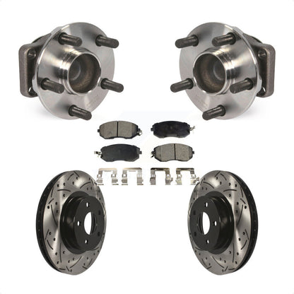 Hub Bearing Coat Drill Slot Brake Rotor Pads Front Kit For Scion FR-S Subaru BRZ