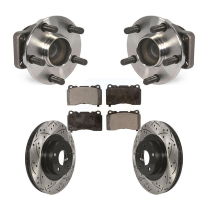 Hub Bearing Assembly Coated Drilled Slot Brake Rotor Pad Front Kit For Toyota 86