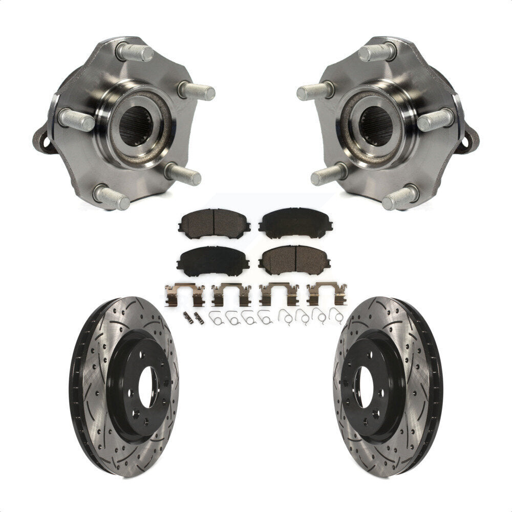 Hub Bearing Drill Slot Brake Rotor Pads Front Kit For Nissan Rogue Sport Qashqai