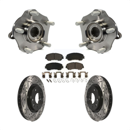 Hub Bearing Drill Slot Brake Rotor Pads Front Kit For Nissan Rogue Sport Qashqai
