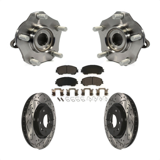 Hub Bearing Drill Slot Brake Rotor Pads Front Kit For Nissan Rogue Sport Qashqai