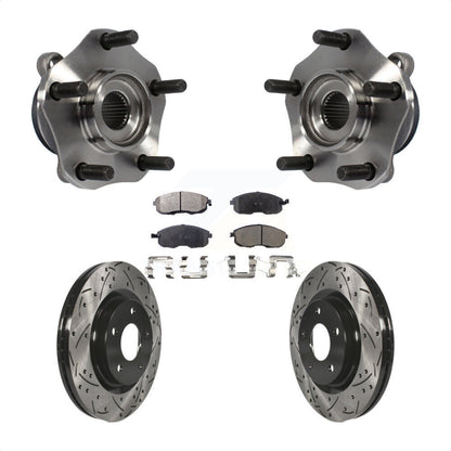 Hub Bearing Drill Slot Brake Rotor Pads Front Kit For Nissan Sentra Turbocharged