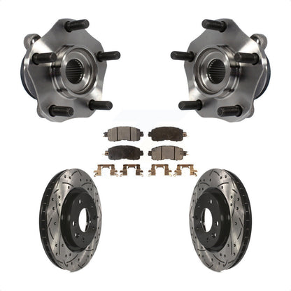 Hub Bearing Assembly Coated Drill Slot Brake Rotor Pad Front Kit For Nissan LEAF