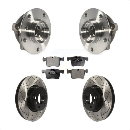 Hub Bearing Assembly Coated Drilled Slot Brake Rotor Pad Front Kit For BMW X3 X4