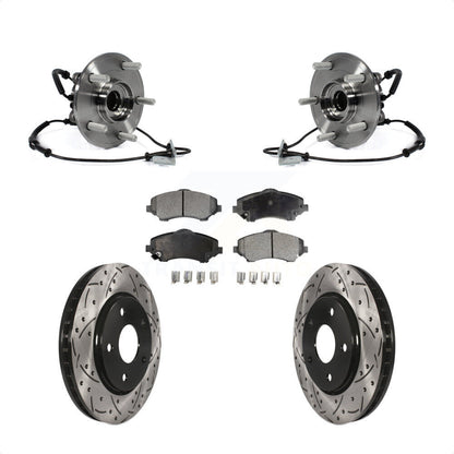 Bearing Drill Slot Brake Rotor Pads Front Kit For Dodge Grand Caravan Chrysler &