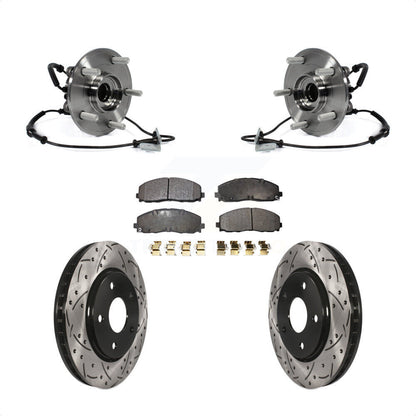 Bearing Assembly Drilled Slot Brake Rotor Pads Front Kit For Dodge Grand Caravan
