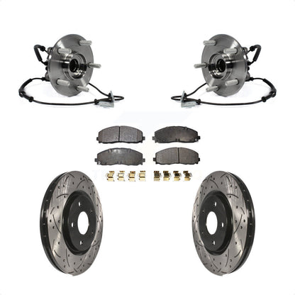 Bearing Drill Slot Brake Rotor Pads Front Kit For Dodge Grand Caravan Chrysler &