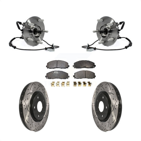 Bearing Drill Slot Brake Rotor Pads Front Kit For Dodge Grand Caravan Chrysler &