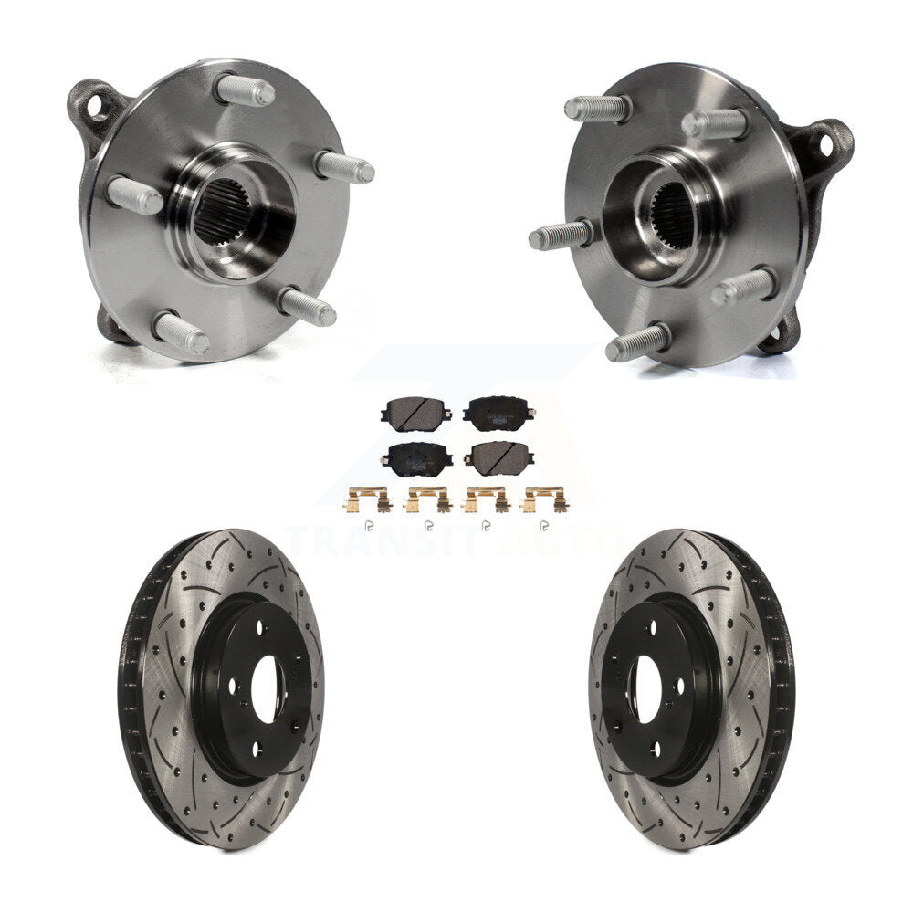 Hub Bearing Assembly Coated Drill Slot Brake Rotor Pad Front Kit For Lexus IS250