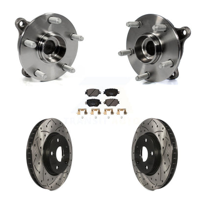 Hub Bearing Assembly Coated Drill Slot Brake Rotor Pad Front Kit For Lexus IS250