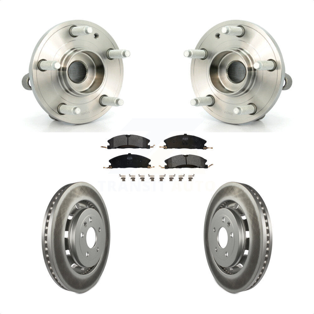 Hub Bearing Coat Brake Rotor Pads Front Kit For Ford Explorer Police Interceptor